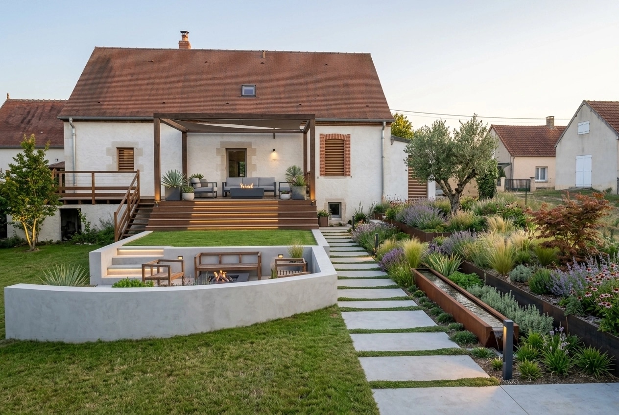 Landscape design in Contemporary Yard style — Yard by GenRoom AI
