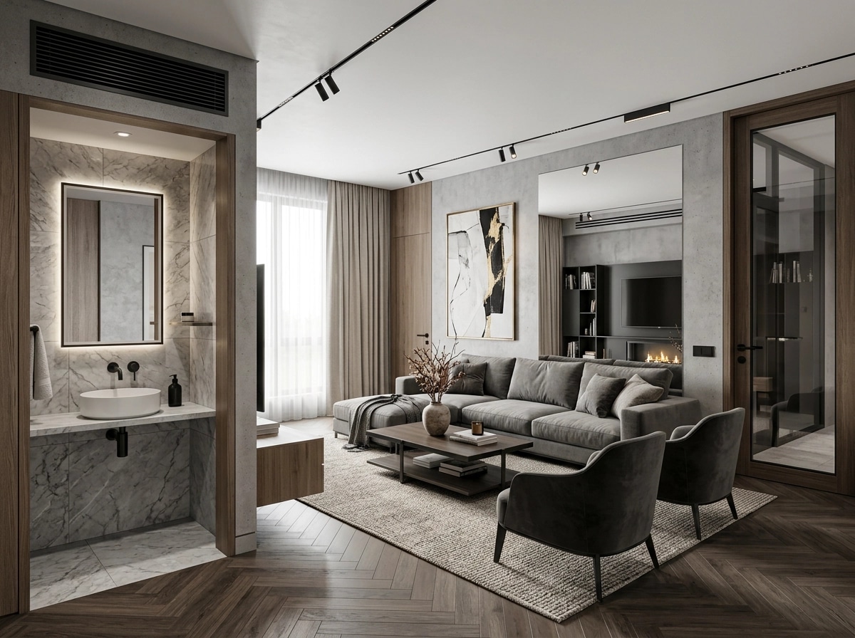 Interior design in Contemporary style — Living Room by GenRoom AI