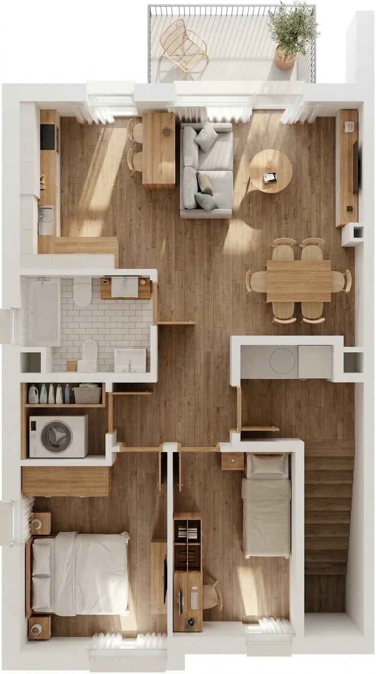 Scandinavian Living Room design — interior photo by GenRoom AI