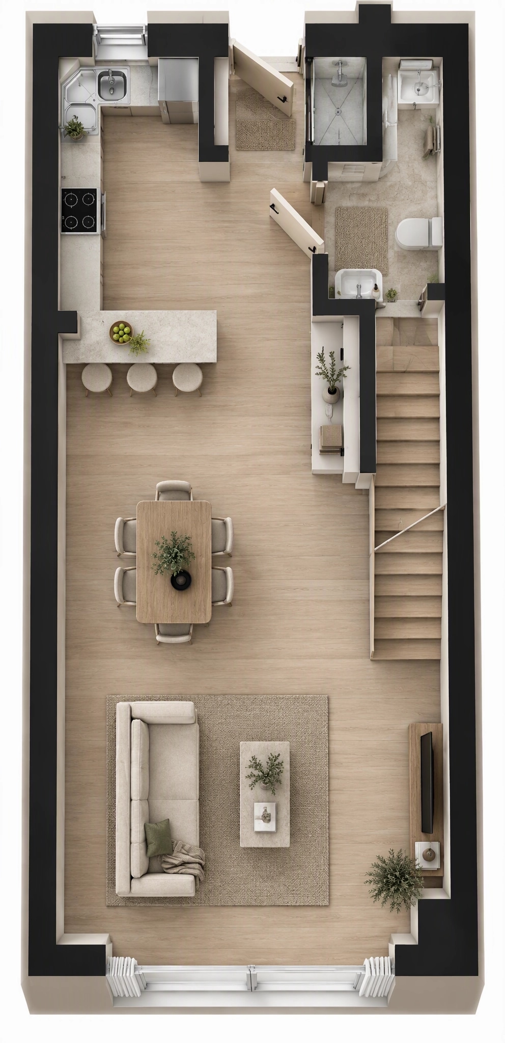 Minimalism Living Room design — interior photo by GenRoom AI