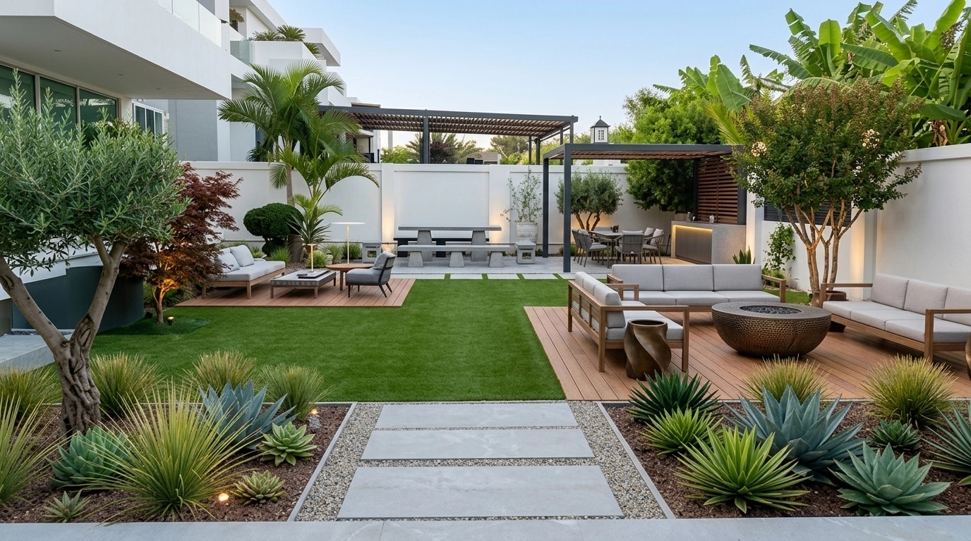 Landscape design in Contemporary Yard style — Yard by GenRoom AI