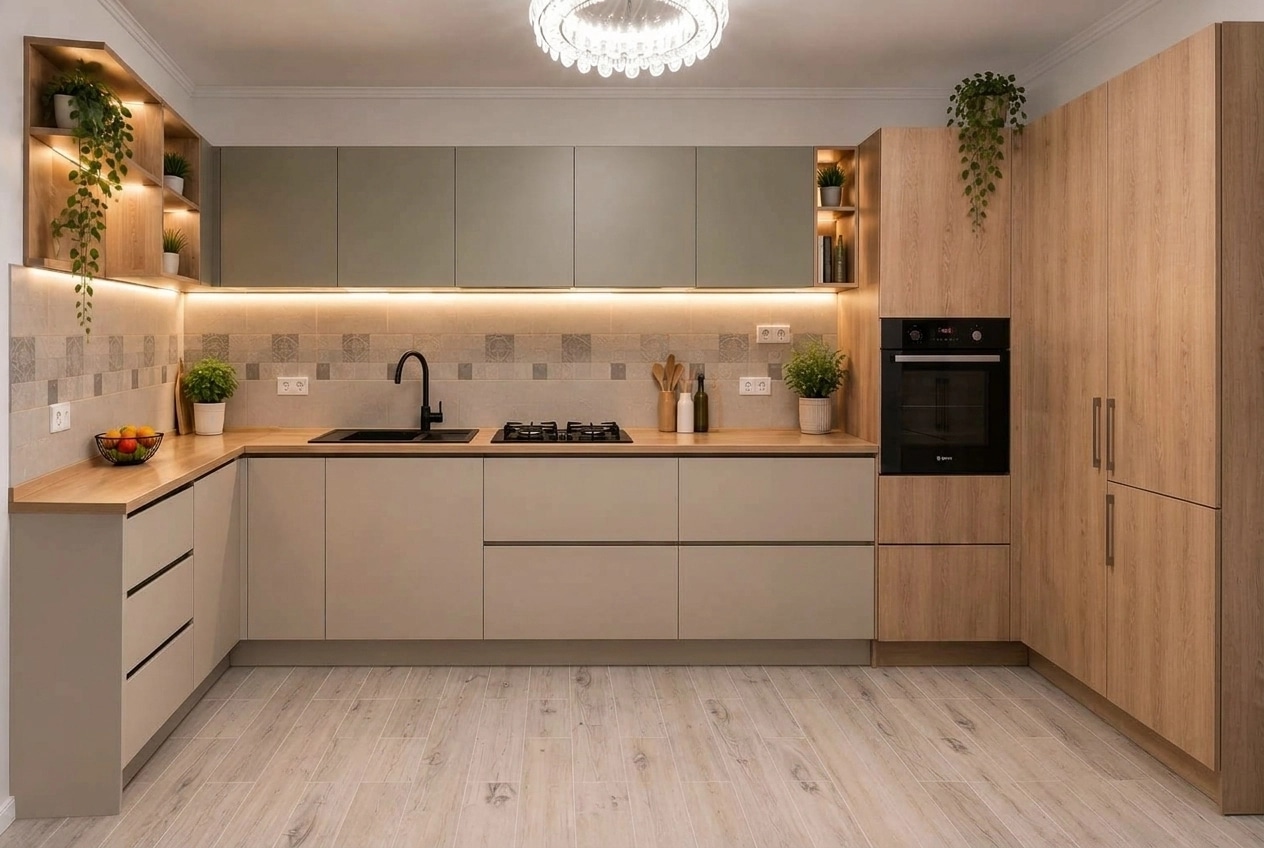 Minimalism Kitchen design — interior photo by GenRoom AI
