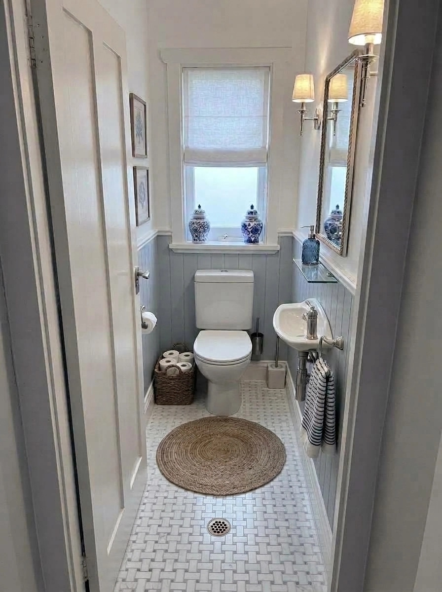 Interior design in Coastal / Hamptons style — Bathroom by GenRoom AI