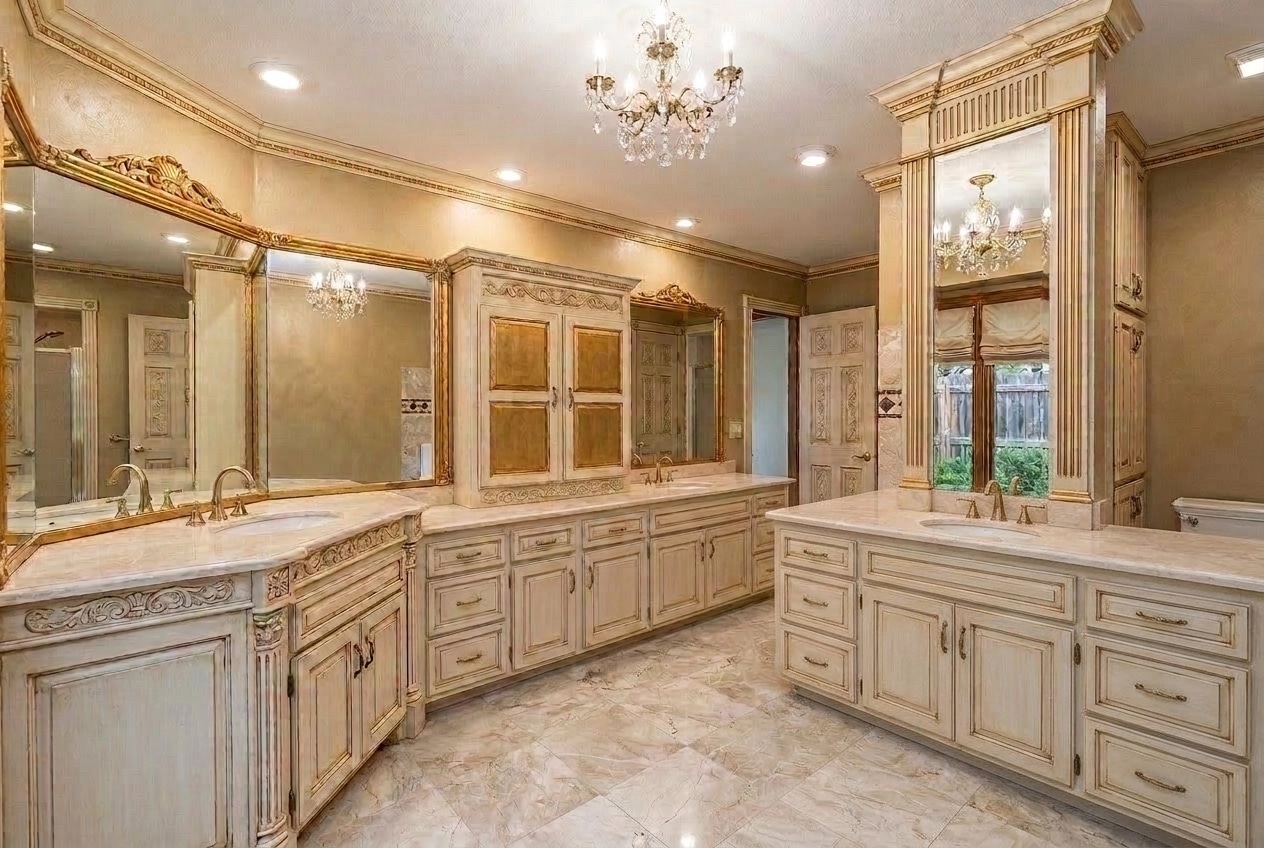Bathroom interior in Neoclassic style — photo by GenRoom AI