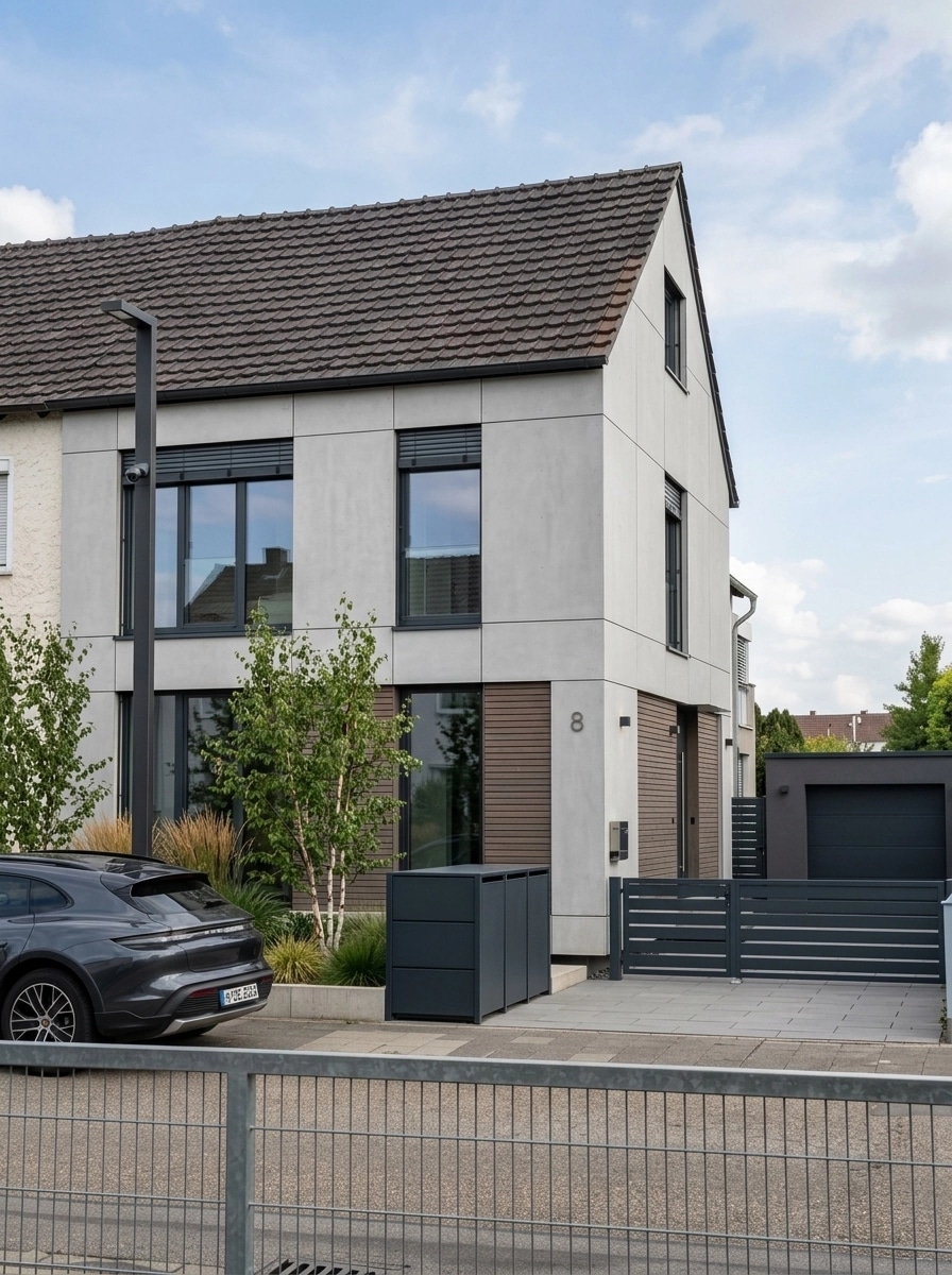 Facade design in German Modernist Facade style — Facade by GenRoom AI