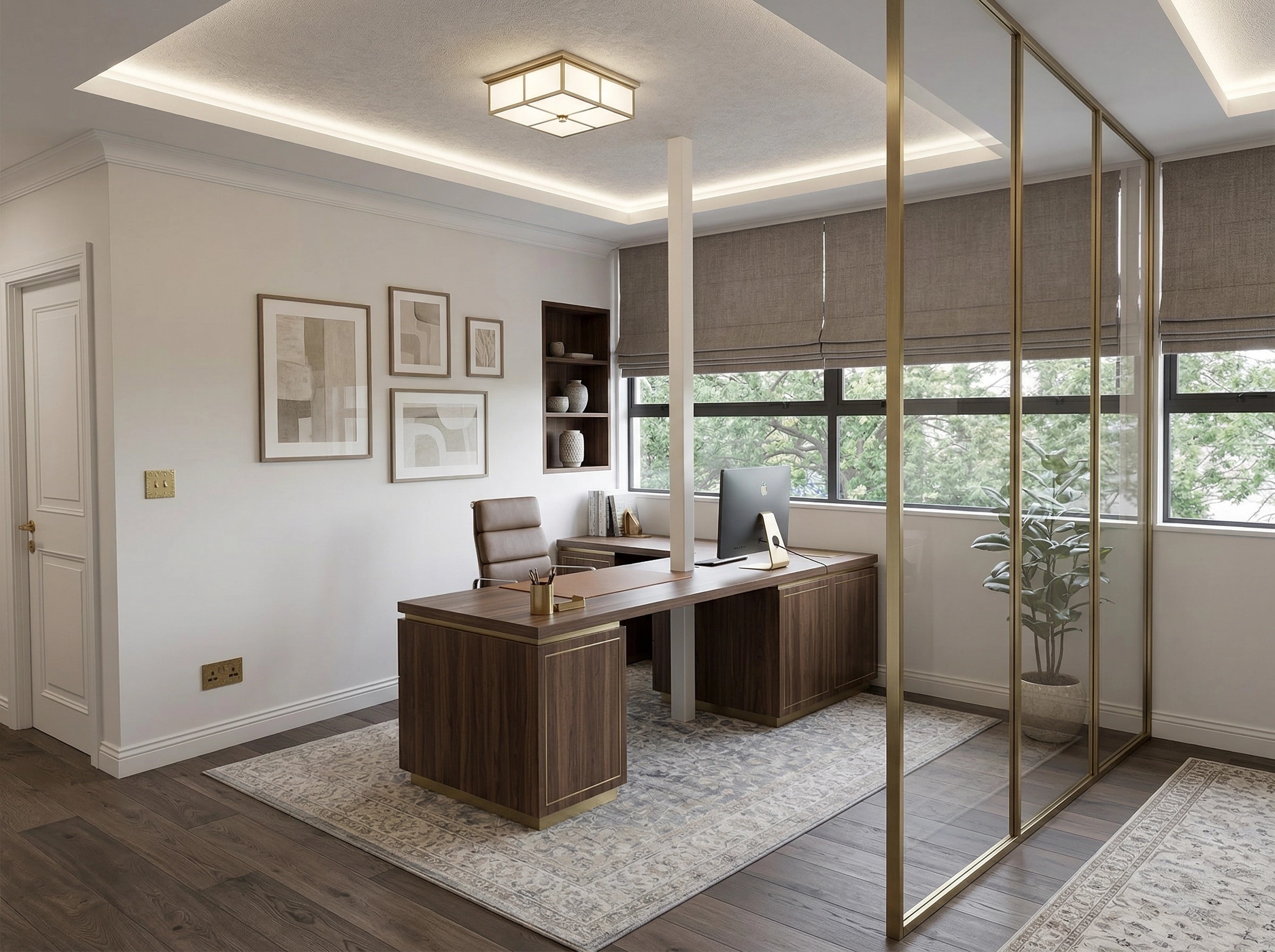 Interior design in Transitional style — Office by GenRoom AI