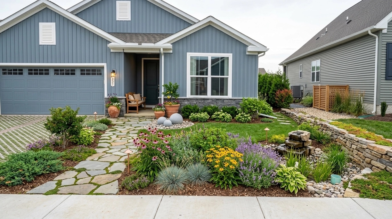 Landscape design in Eco Natural Garden style — Yard by GenRoom AI