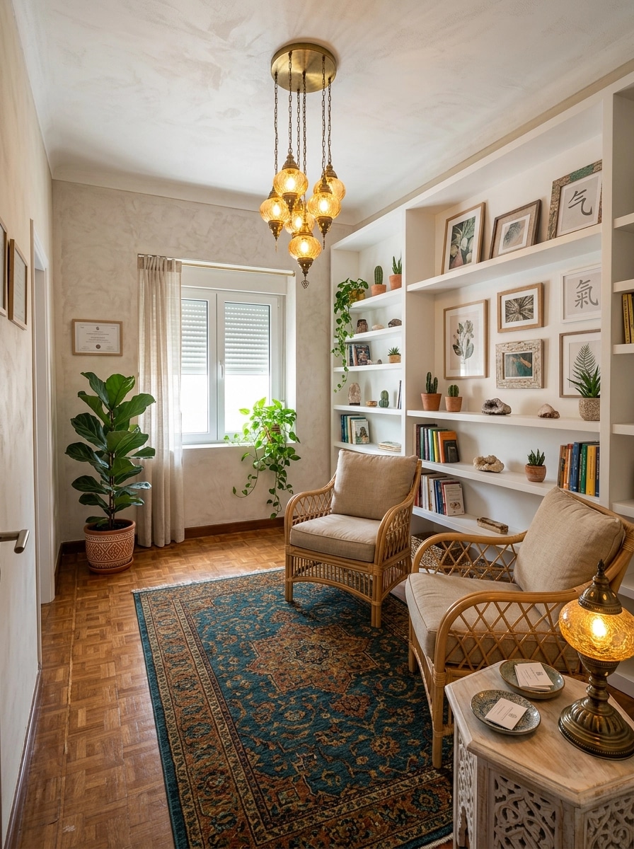 Interior design in Bohemian style — lobby by GenRoom AI
