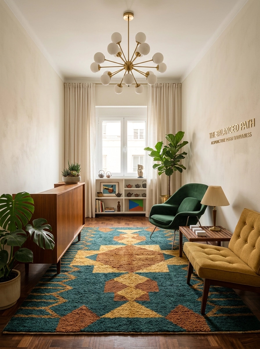 التصميم الداخلي بنمط Mid-Century Modern — lobby من GenRoom AI