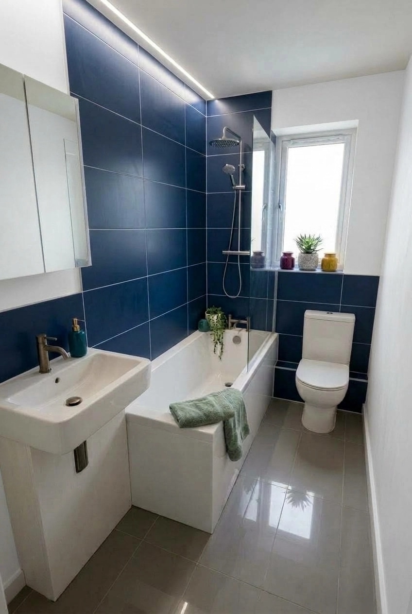 Bathroom interior in Minimalism style — photo by GenRoom AI