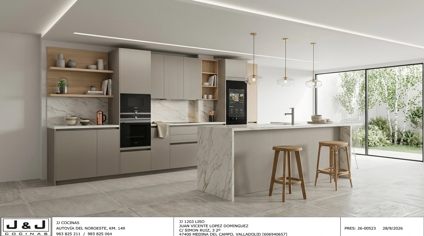 Kitchen interior in Scandinavian style — photo by GenRoom AI