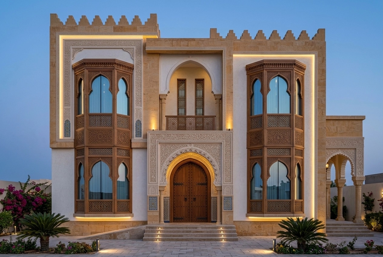 Arabian Facade Facade design — facade photo by GenRoom AI