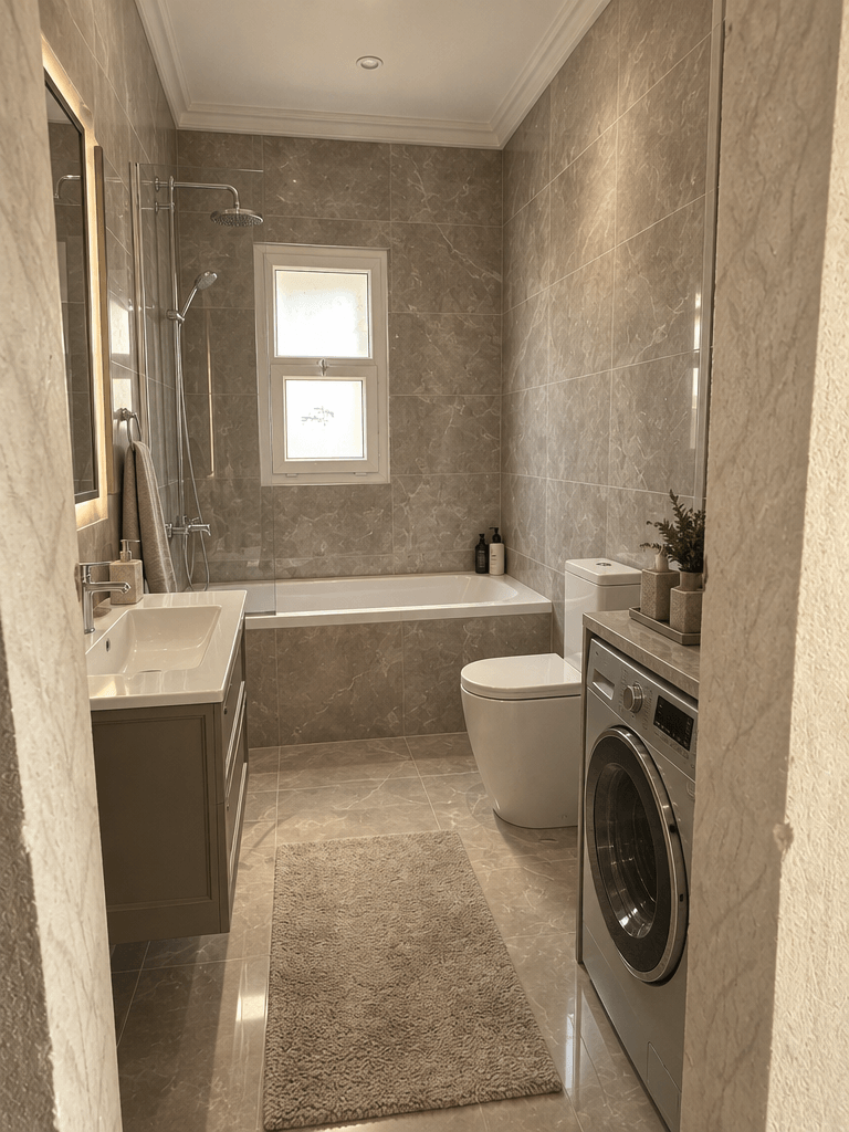Neoclassic Bathroom design — interior photo by GenRoom AI