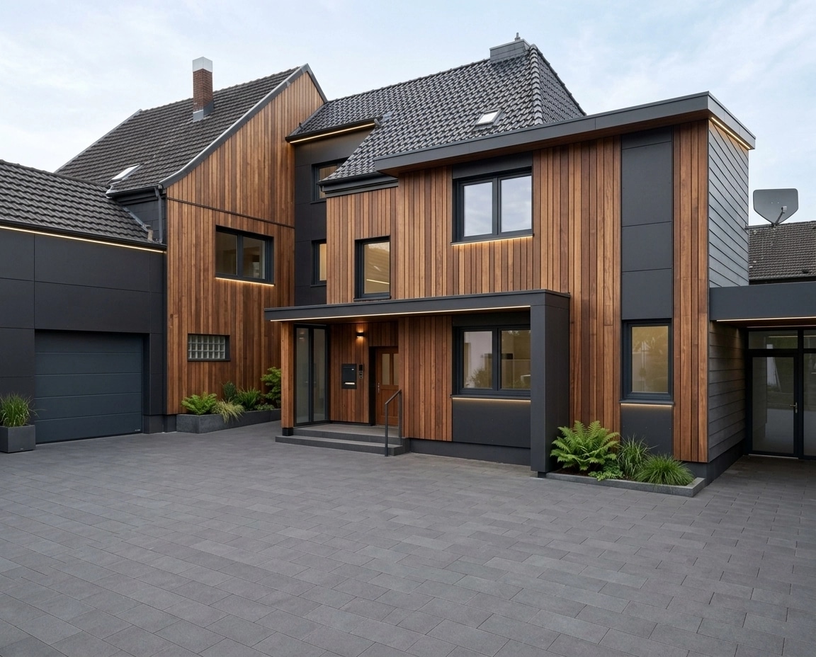 Contemporary Facade Fachada design — facade photo by GenRoom AI