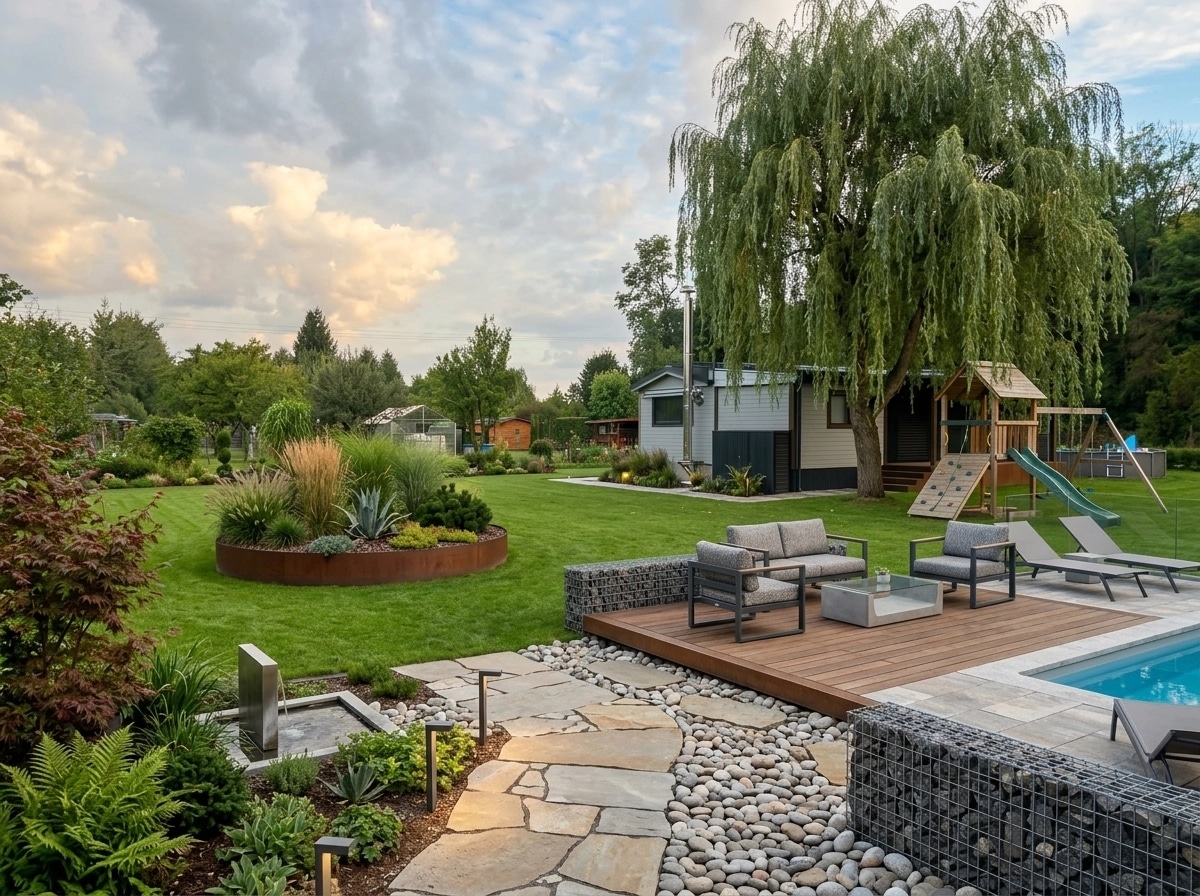 Landscape design in Contemporary Yard style — Yard by GenRoom AI
