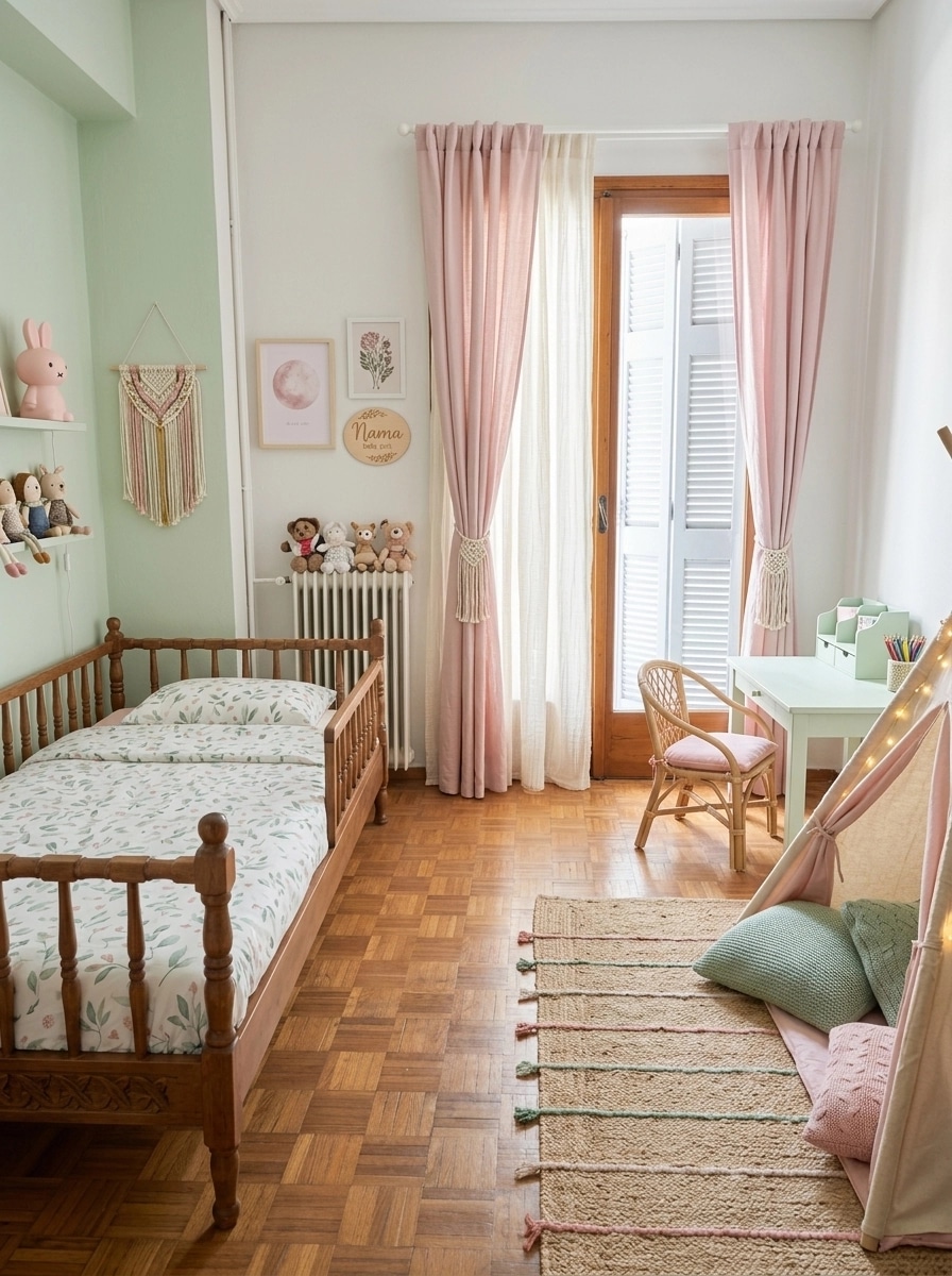 Interior design in Bohemian style — Kids Room by GenRoom AI