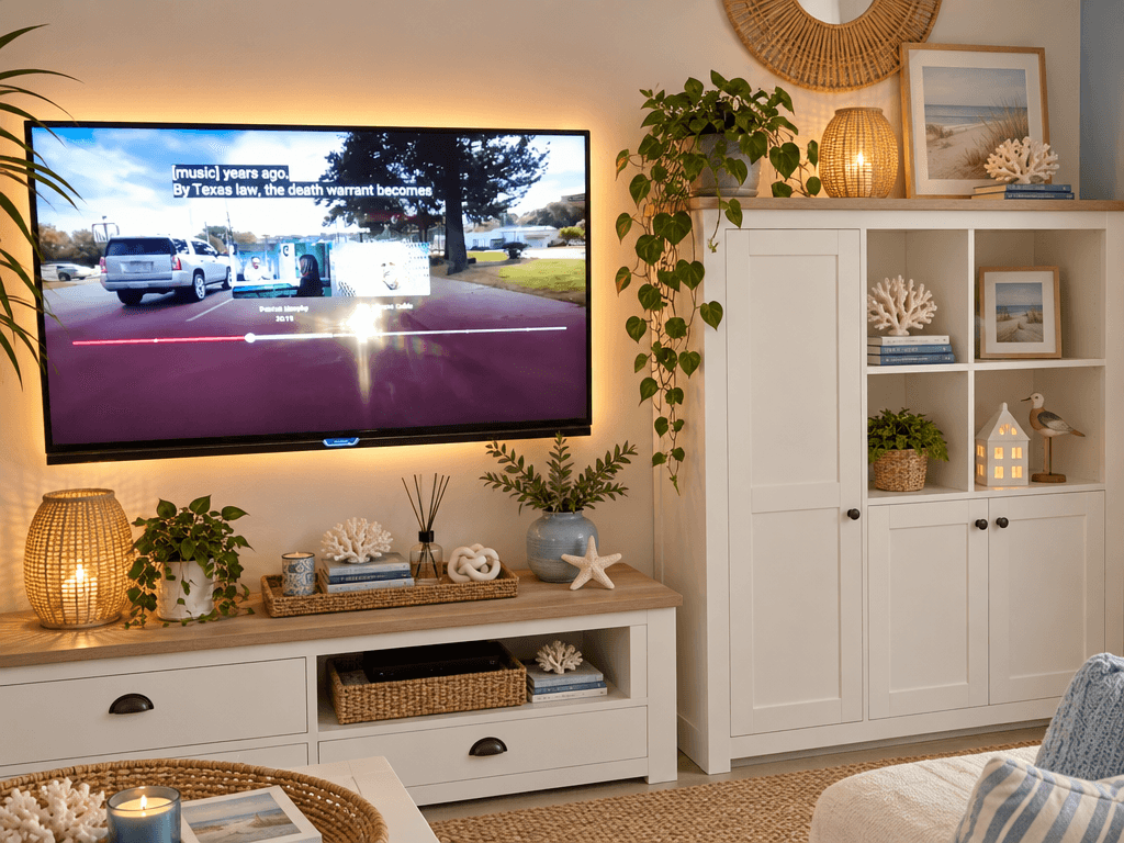 Interior desain di Coastal / Hamptons gaya — Ruang Tamu oleh GenRoom AI