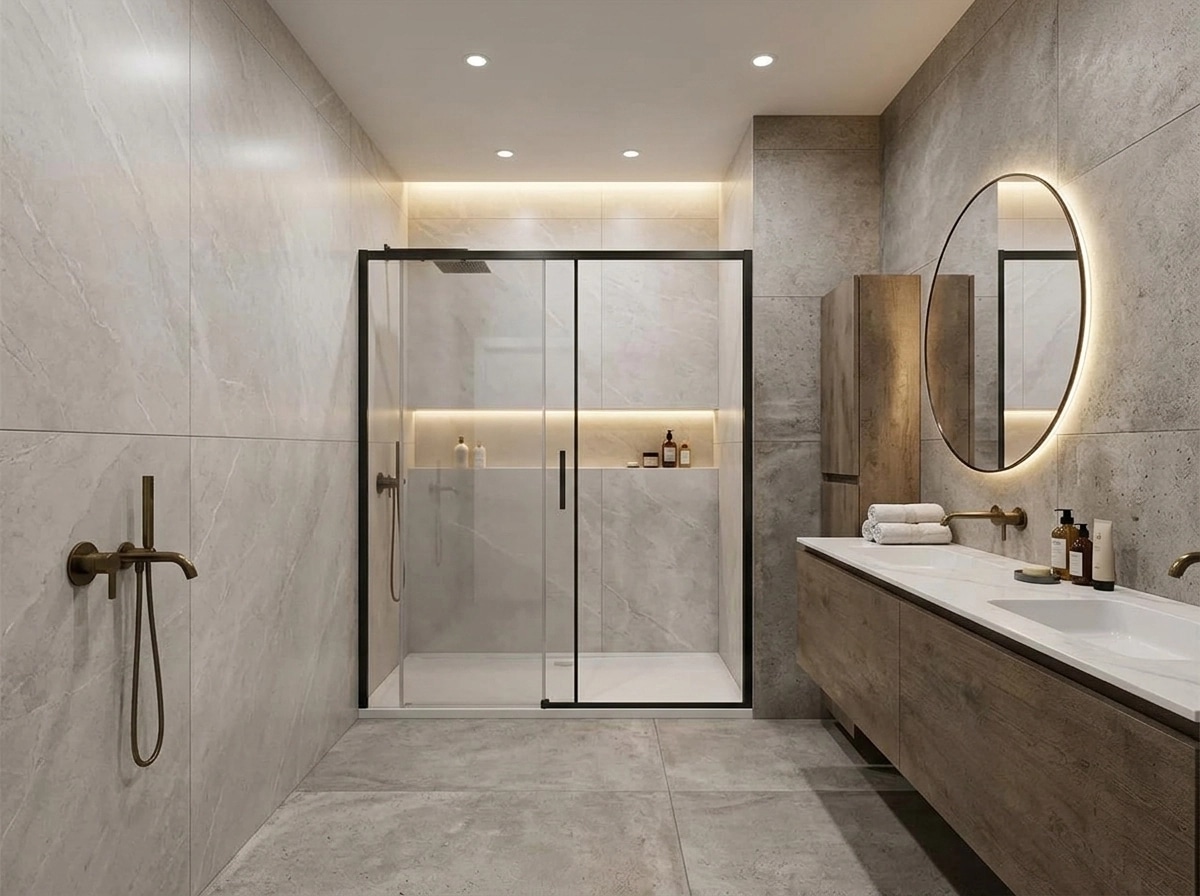 Bathroom interior in no_style style — photo by GenRoom AI