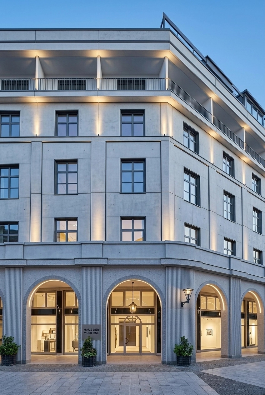 Facade design in German Modernist Facade style — Facade by GenRoom AI