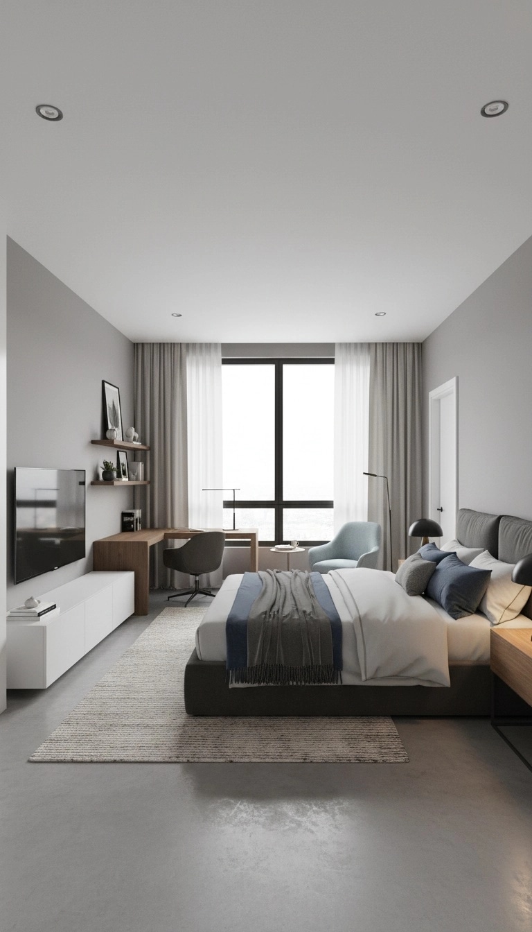 Contemporary Bedroom design — interior photo by GenRoom AI