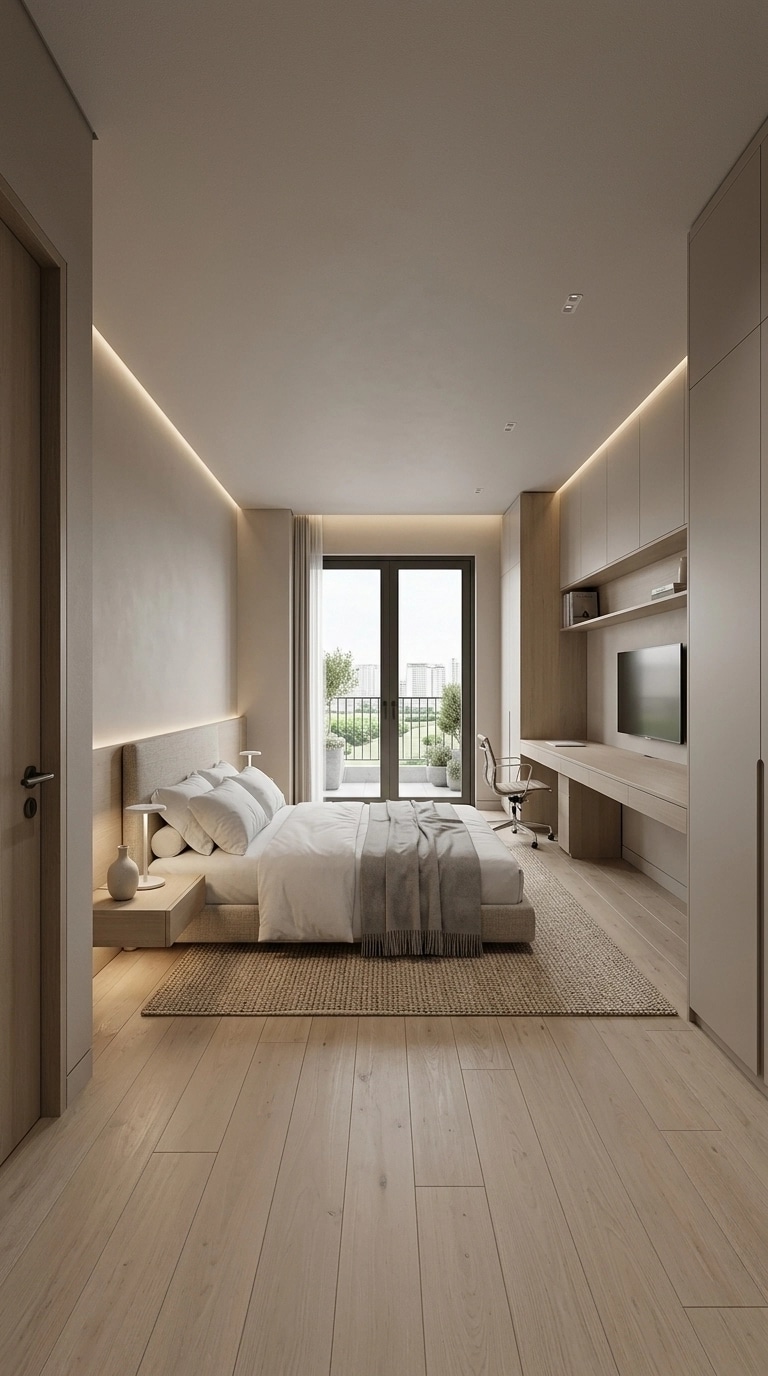 Minimalism Bedroom design — interior photo by GenRoom AI