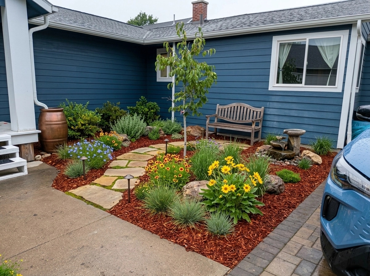 Landscape design in Eco Natural Garden style — Yard by GenRoom AI