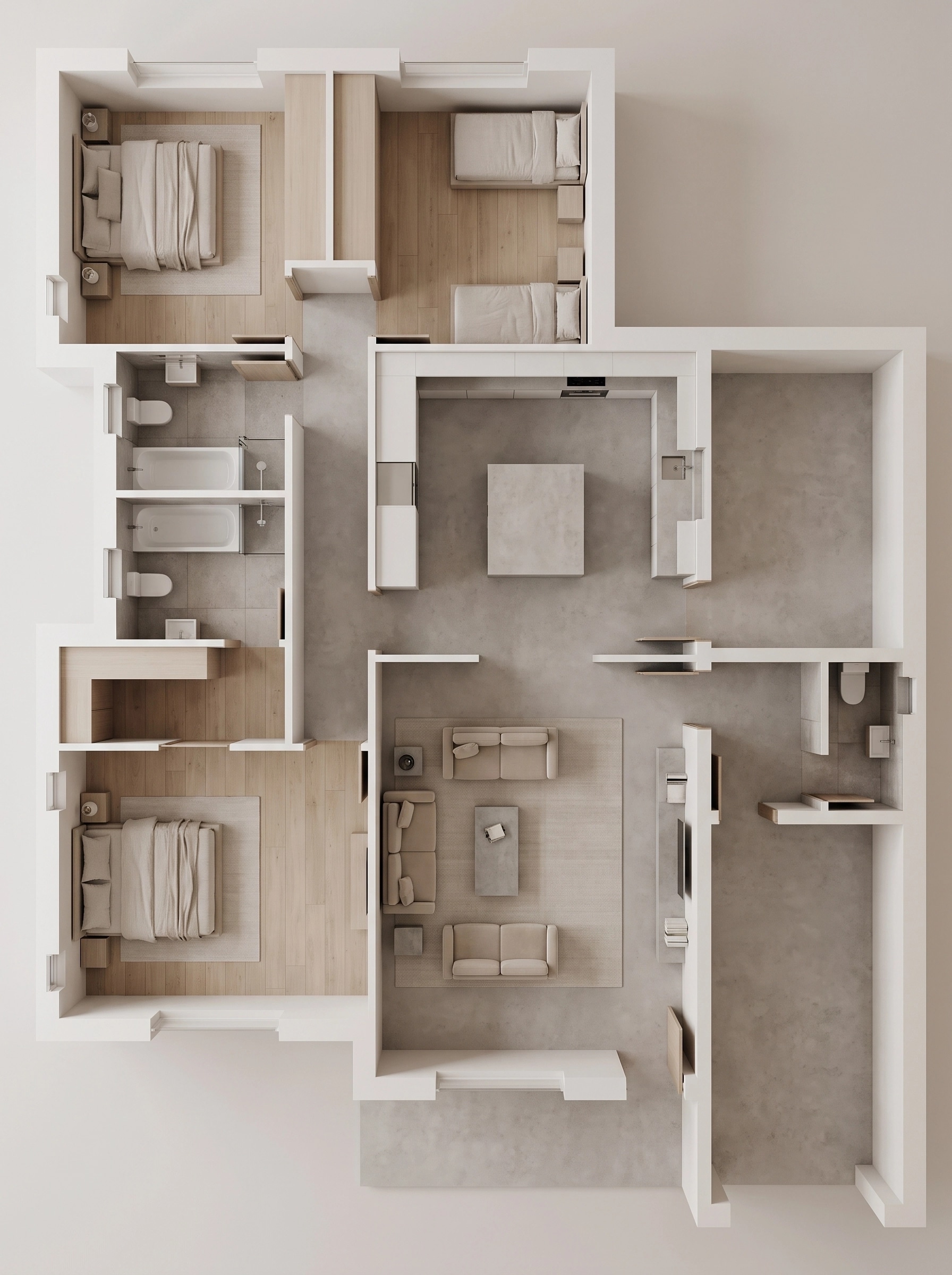 Minimalism Living Room design — interior photo by GenRoom AI