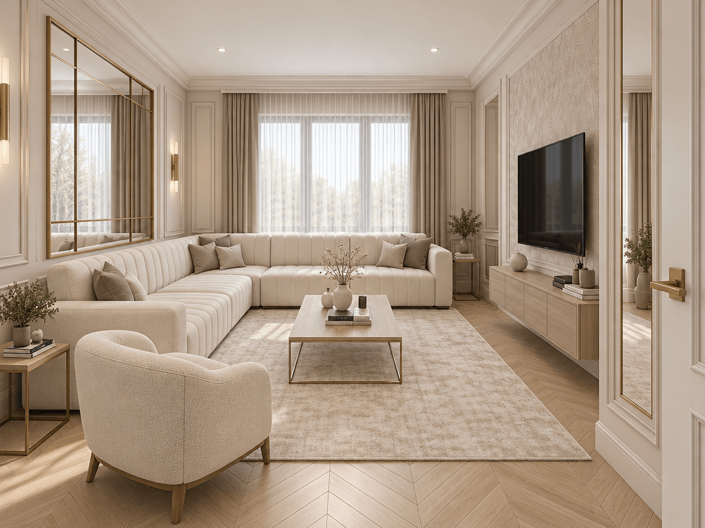 Contemporary Living Room design — interior photo by GenRoom AI