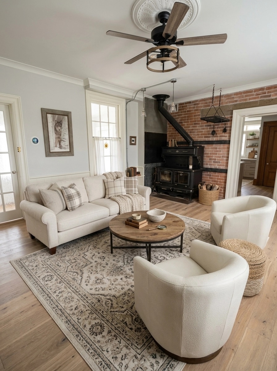 Modern Farmhouse Living Room design — interior photo by GenRoom AI