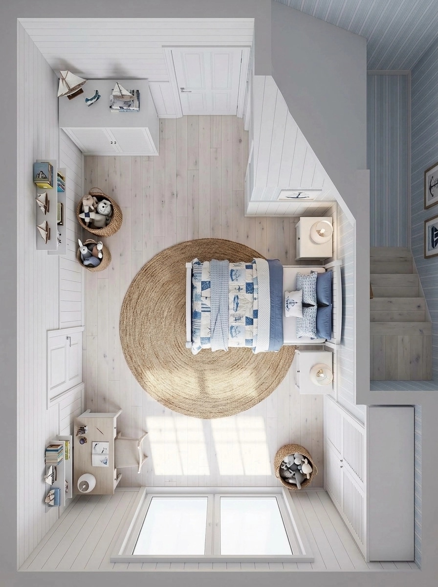 Interior design in Coastal / Hamptons style — Living Room by GenRoom AI
