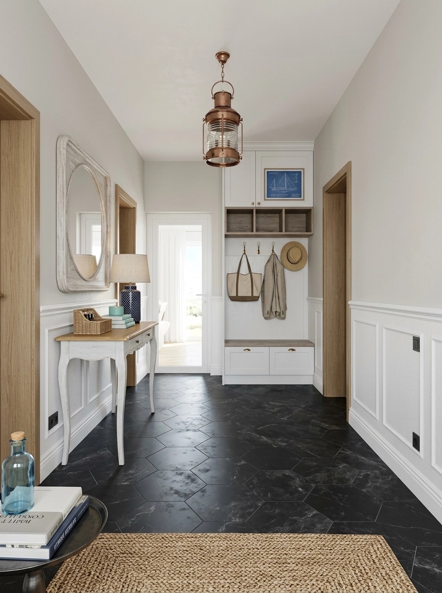Hallway interior in Coastal / Hamptons style — photo by GenRoom AI