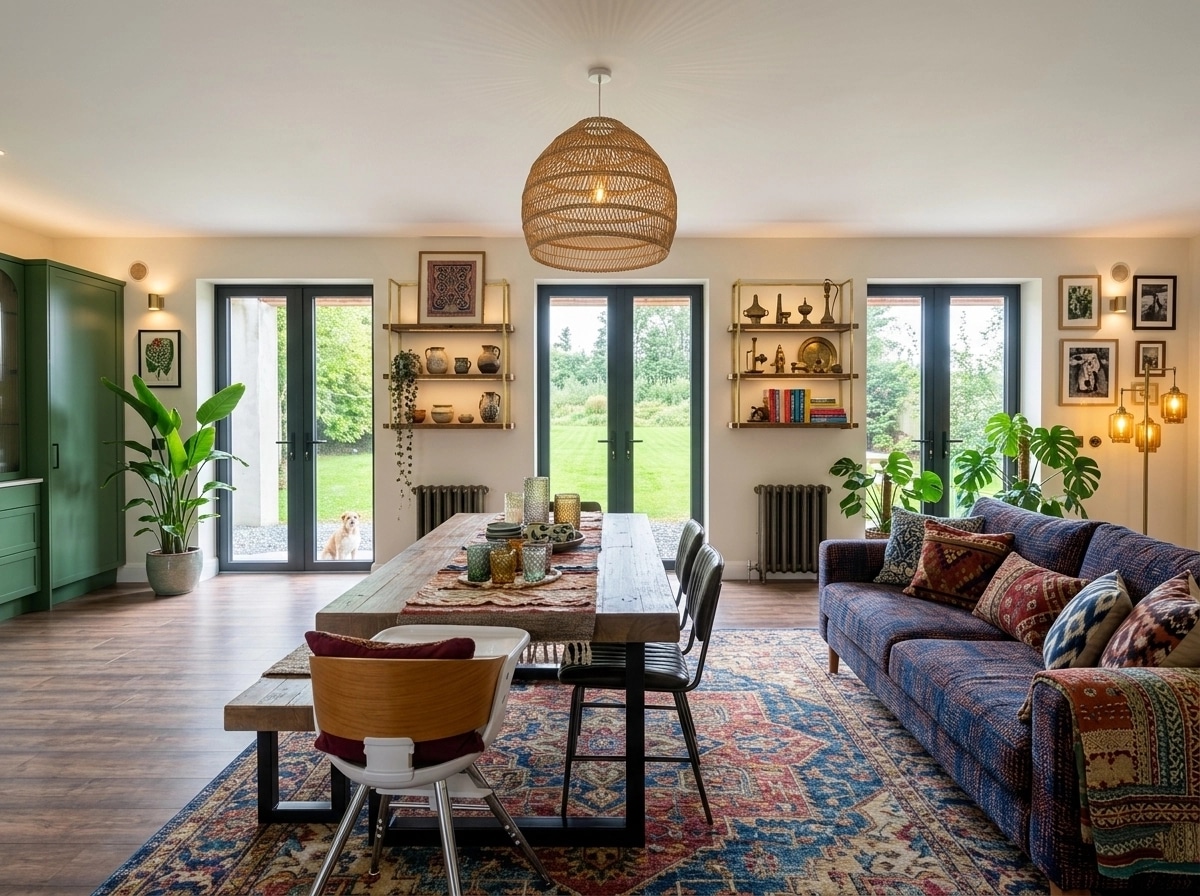 Interior design in Bohemian style — dining_room by GenRoom AI
