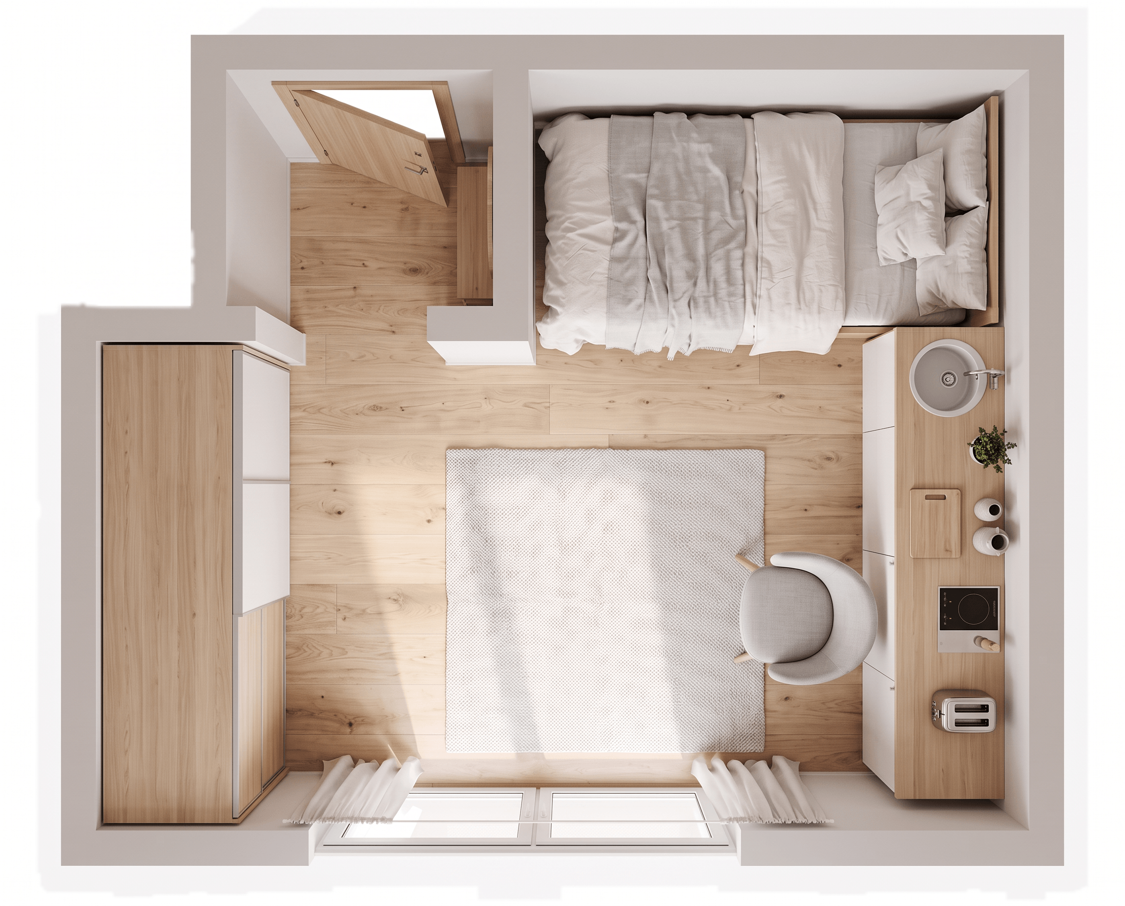 Interior design in Scandinavian style — Living Room by GenRoom AI