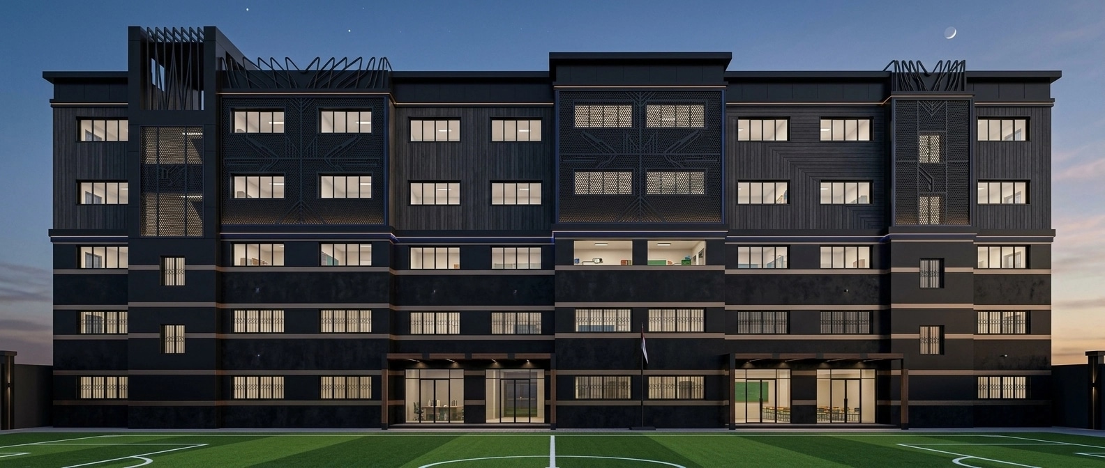 Facade design in Blacktec Facade style — Facade by GenRoom AI