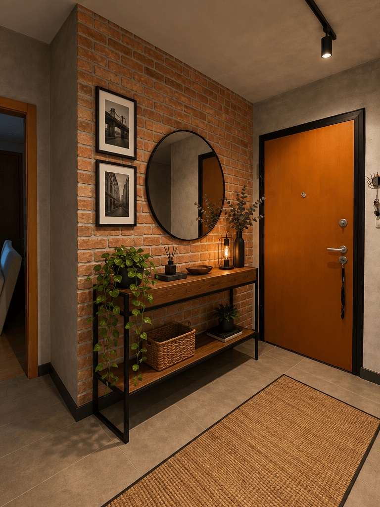 Hallway interior in Loft / Industrial style — photo by GenRoom AI