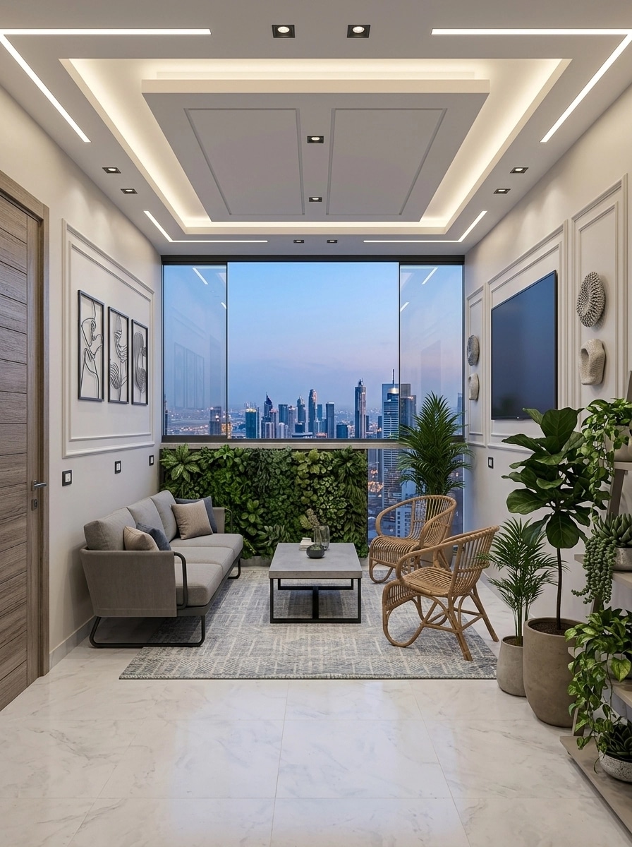 Design de interiores em estilo Contemporary — balcony por GenRoom AI
