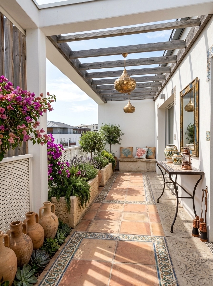 Interior design in Mediterranean style — terrace by GenRoom AI
