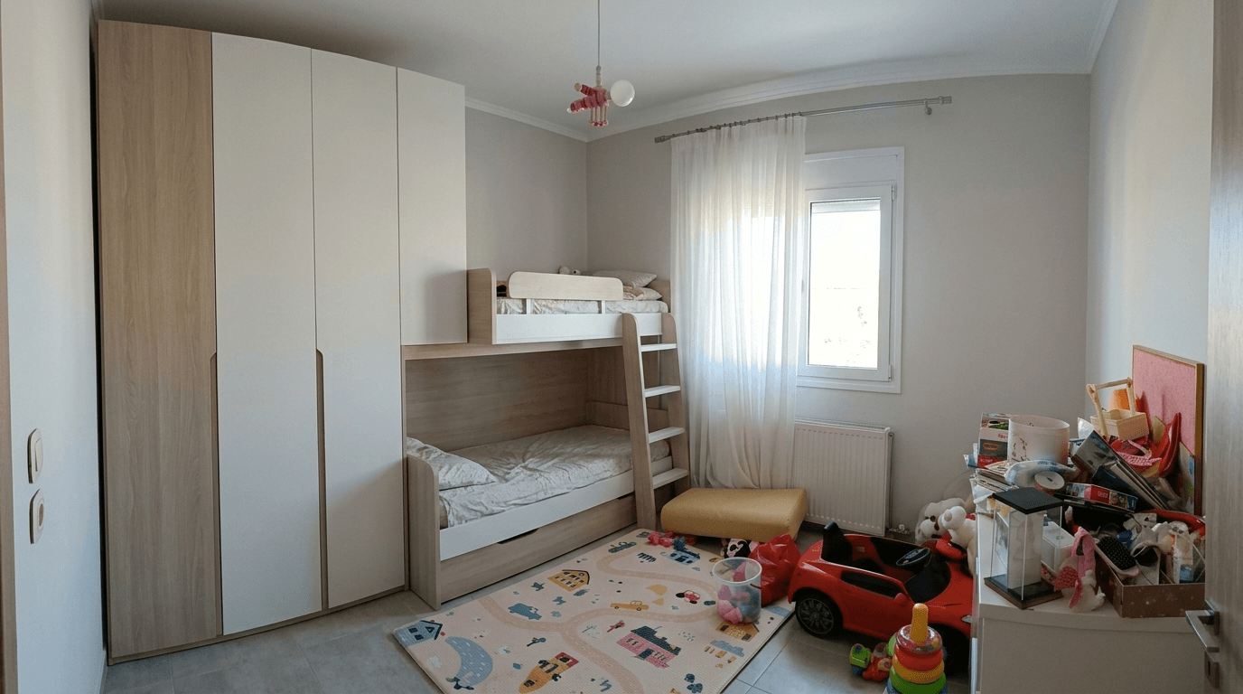 Contemporary Kids Room design — interior photo by GenRoom AI