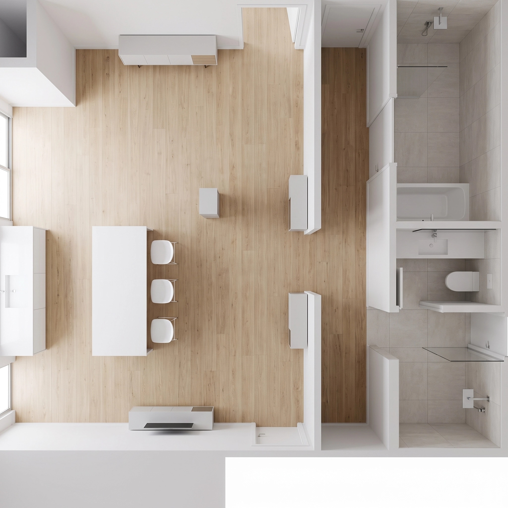 Interior design in Minimalism style — Living Room by GenRoom AI