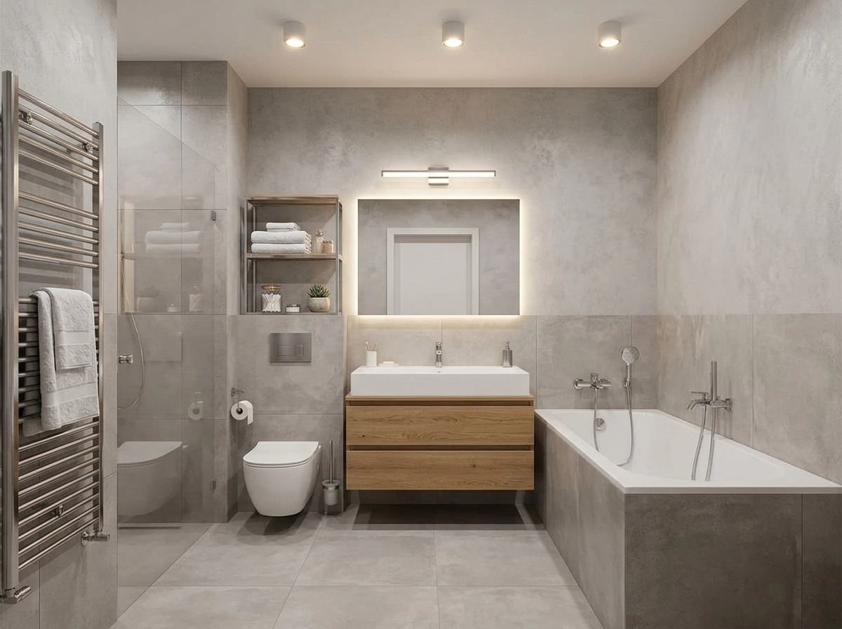 Bathroom interior in no_style style — photo by GenRoom AI