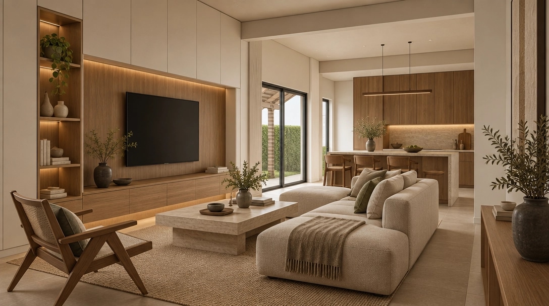 Interior design in Japandi style — Living Room by GenRoom AI