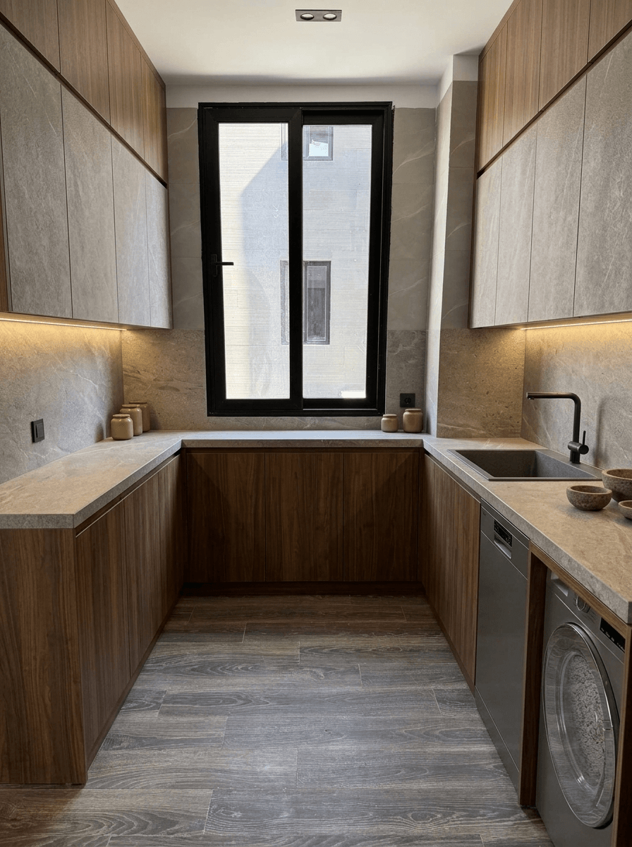 İç mekân tasarımı Rustic stili — Mutfak GenRoom AI