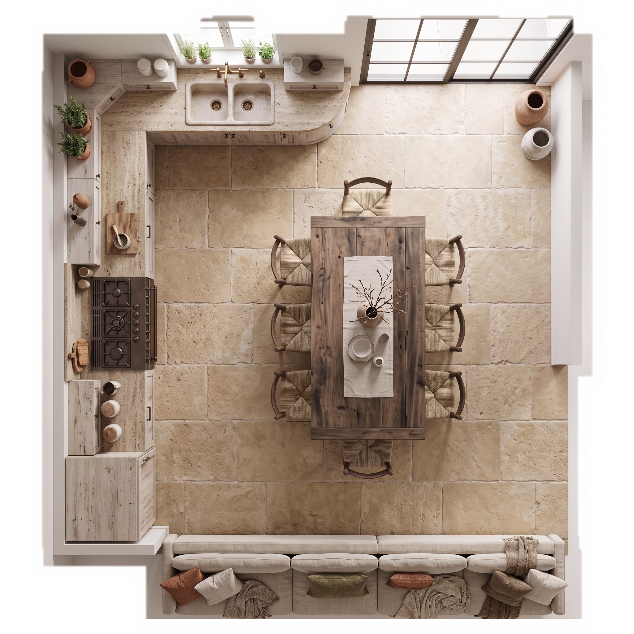 Interior design in Mediterranean style — Living Room by GenRoom AI