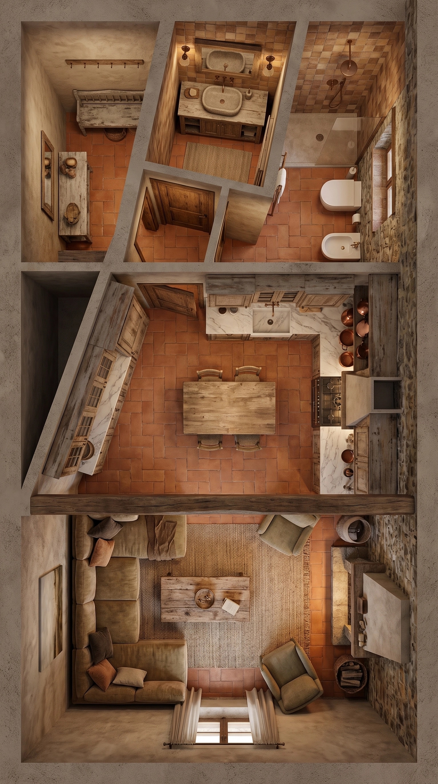 Tuscan Living Room design — interior photo by GenRoom AI