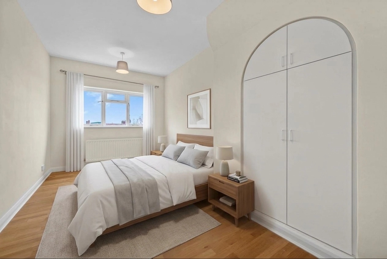 Minimalism Bedroom design — interior photo by GenRoom AI