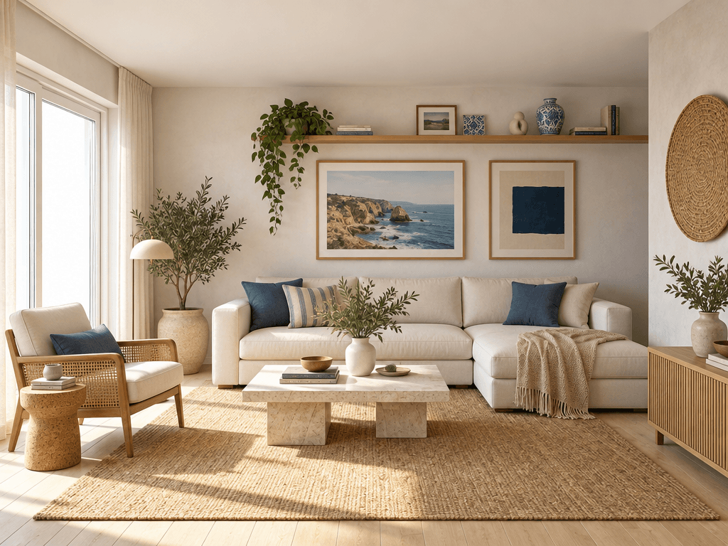 Design d'intérieur en style Portuguese Modern — Salon par GenRoom AI