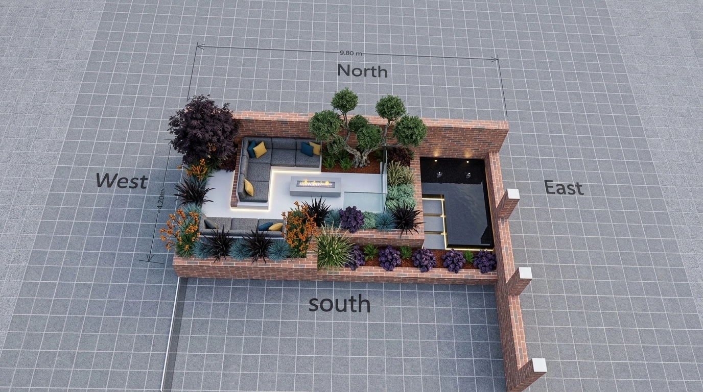 Landscape design in Contemporary Yard style — Yard by GenRoom AI