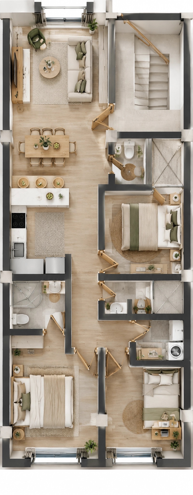 Interior design in Scandinavian style — Living Room by GenRoom AI