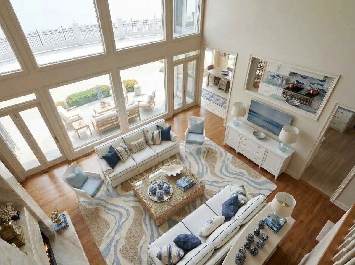 Interior design in Coastal / Hamptons style — Living Room by GenRoom AI