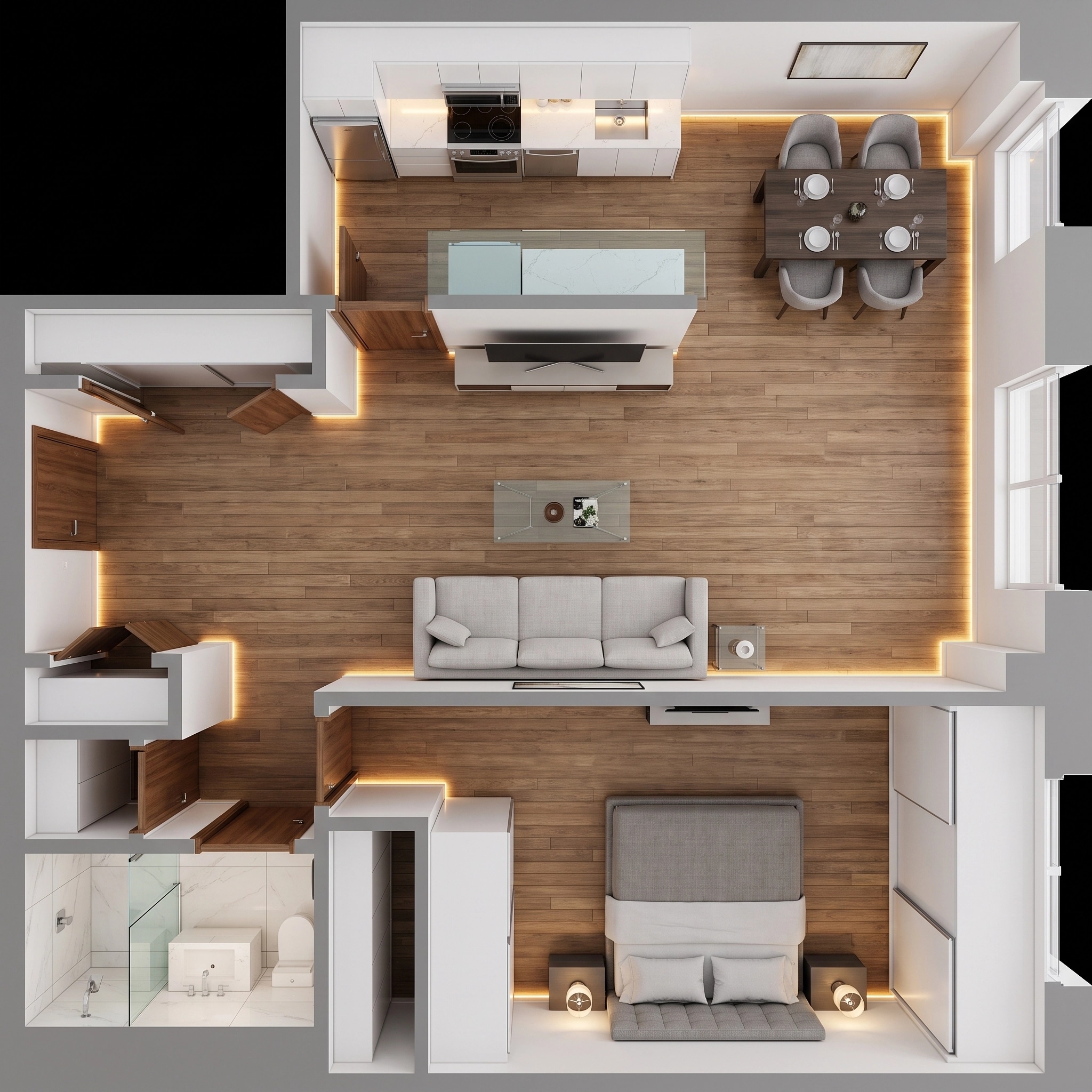 Interior design in Contemporary style — Living Room by GenRoom AI